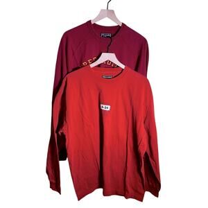 NWOT VNTG ABERCROMBIE mens 90s preppy long sleeve tees set of 2 XL